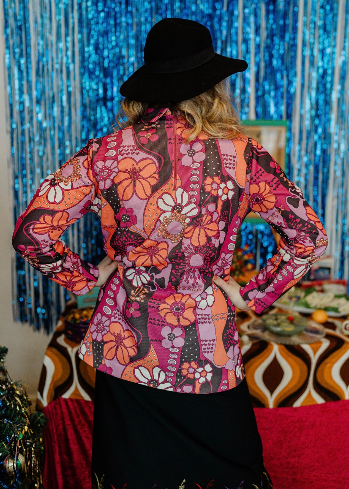 Vintage 60s Pink Psychedelic Tunic