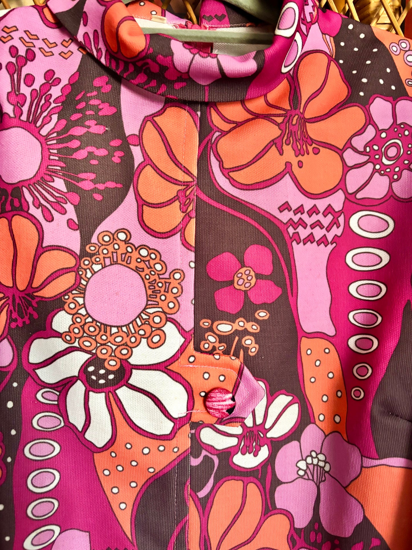 Vintage 60s Pink Psychedelic Tunic