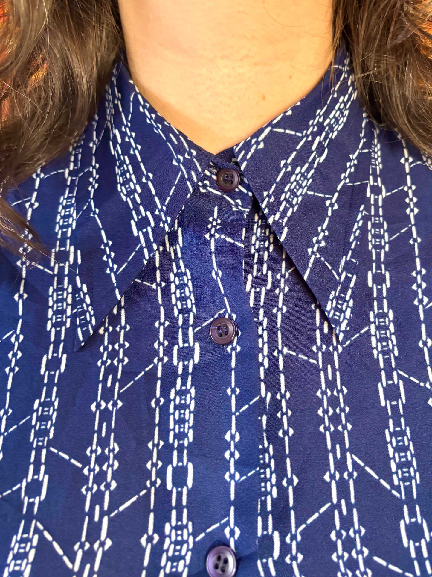 Vintage 70s Navy Shirt